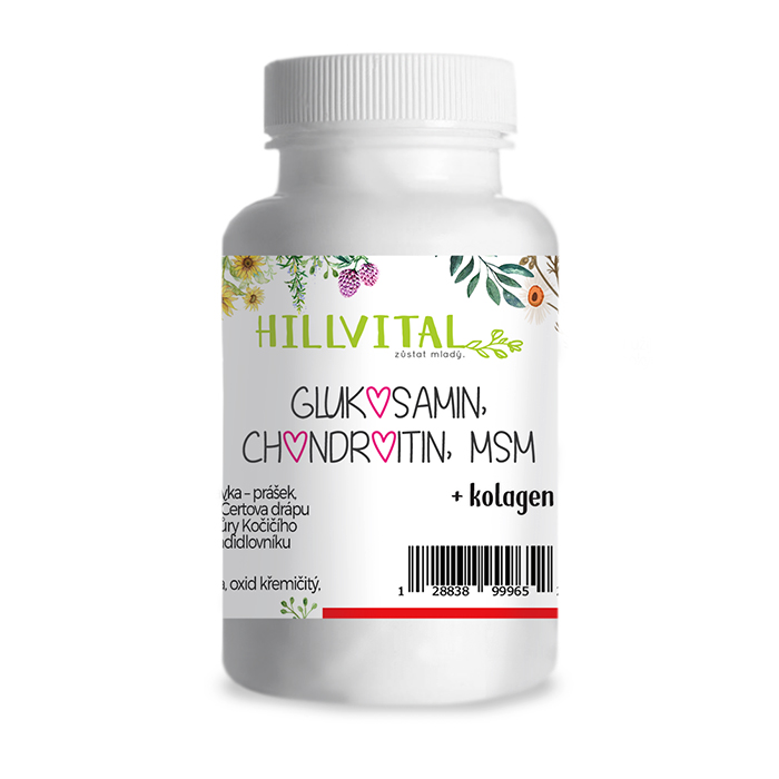 HillVital - Glukozamín - MSM - Chondroitín, 60 ks